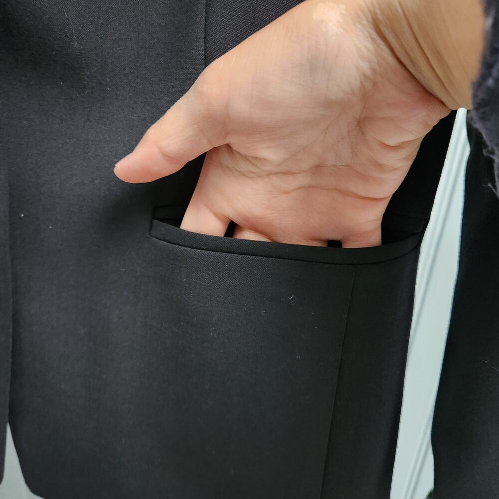 Gap Basic Black Blazer Suit Jacket With Pockets - image 3